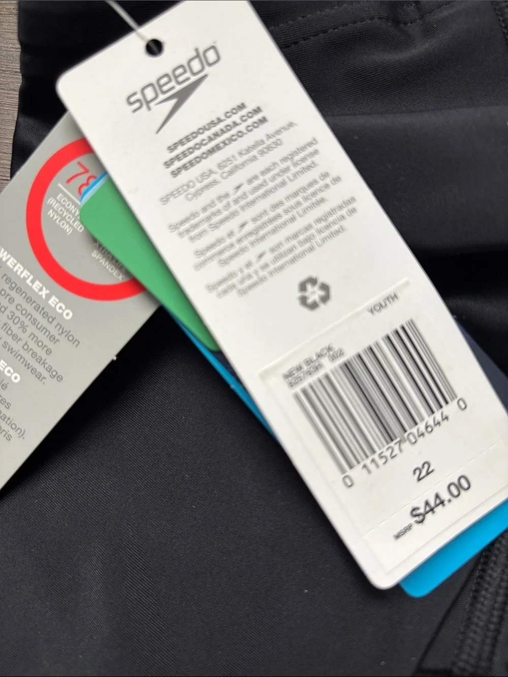 Speedo PowerFlex Eco Competitive tight fit stretch,drawcord waist,endurance